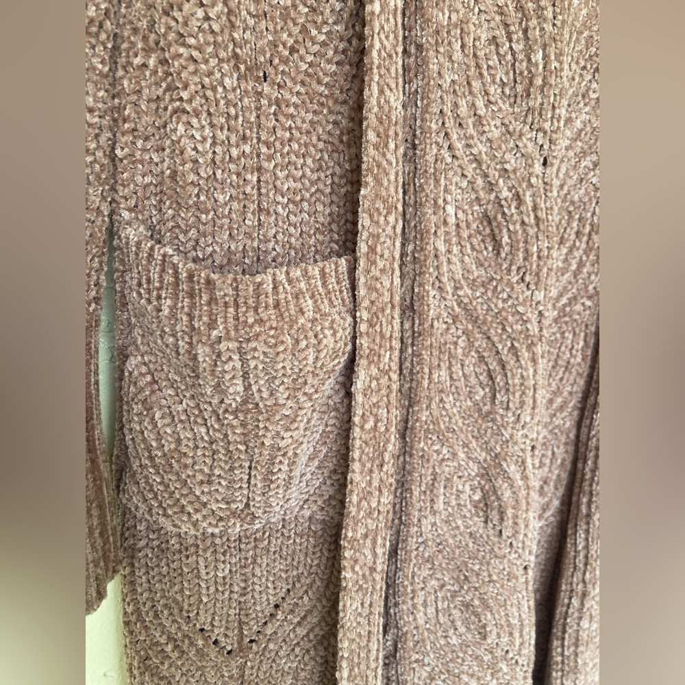 Saltwater LUXE Tan Knit Hooded Cardigan - Picture 5 of 7
